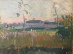 Un MATIN de Juillet óleo sobre tabla Jean-Franck BAUDOIN (FRANCESE, 1870-1961