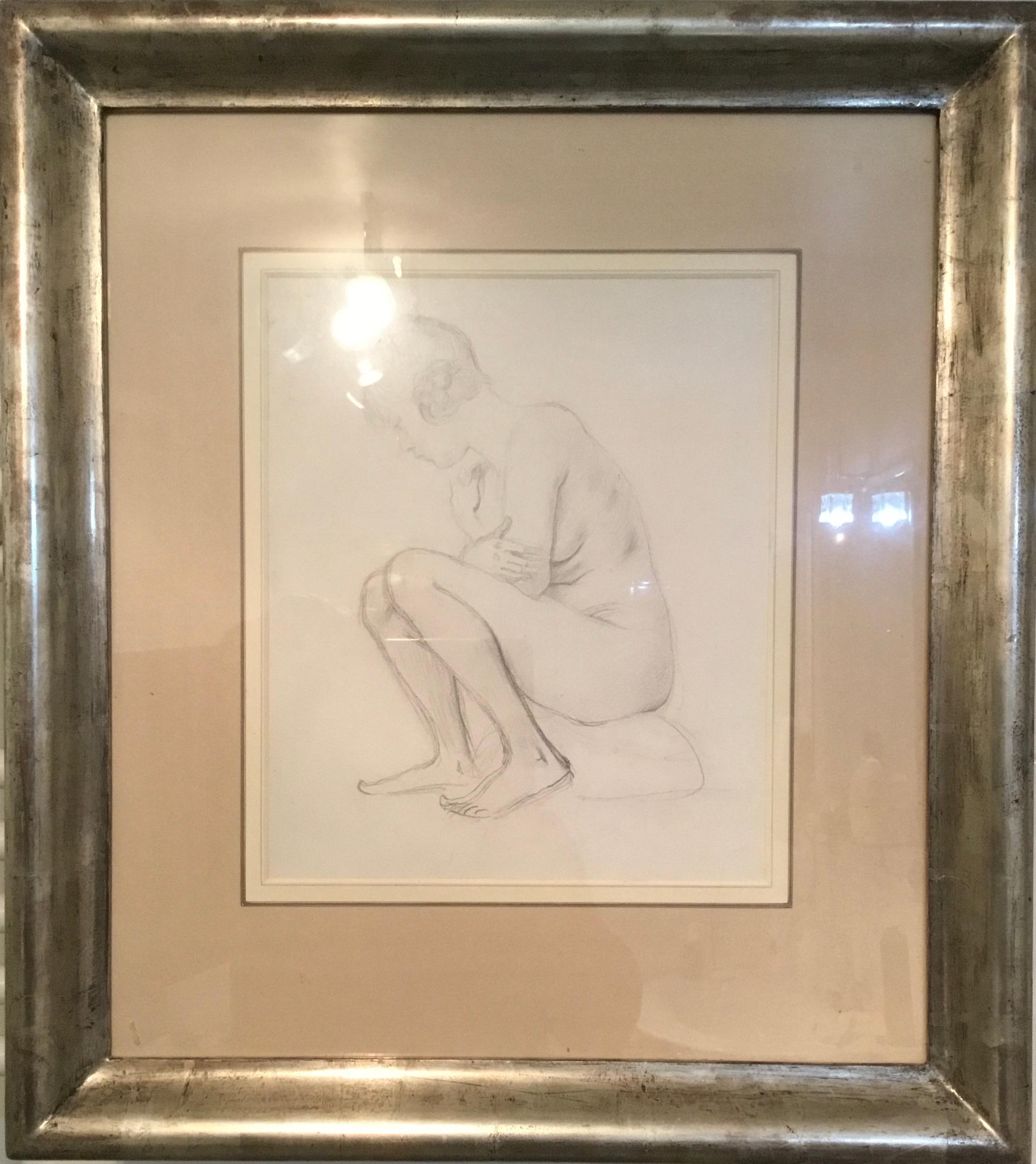 SEATED NUDE Augustus John British Edwardian Artist  1878–1961 4
