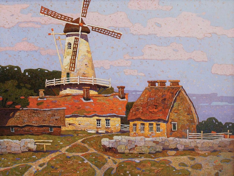 Artem Tolstukhin Landscape Painting - Dutch Farm