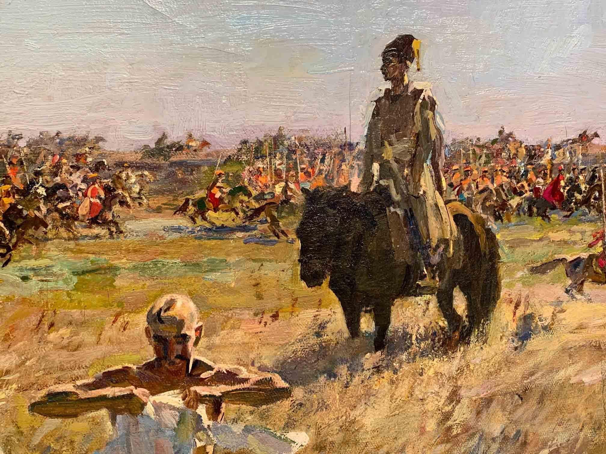 Cossack Charge - Impressionist Painting by Vladimir K. Zhuravel