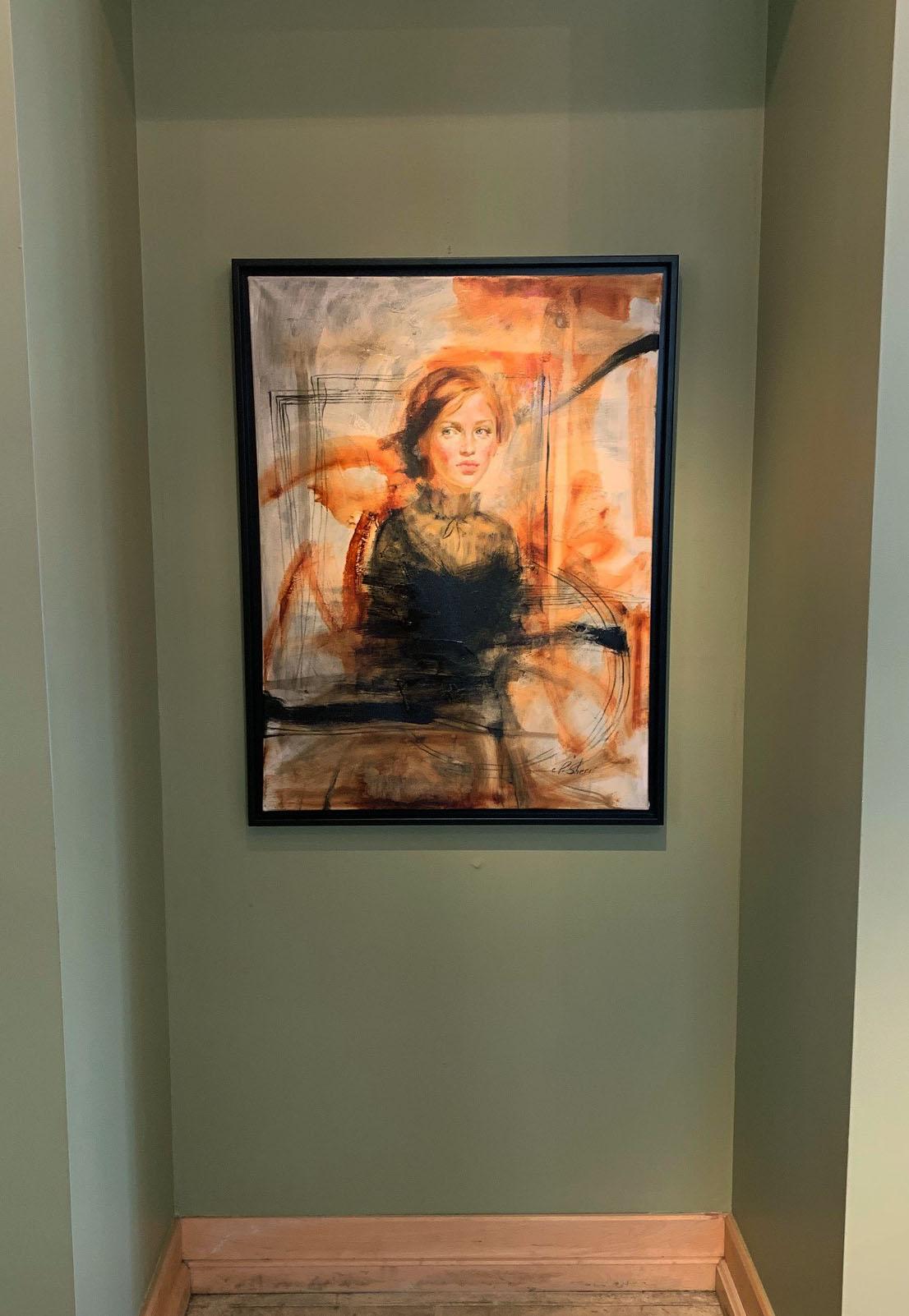 Gräfin (Beige), Figurative Painting, von Irene Sheri