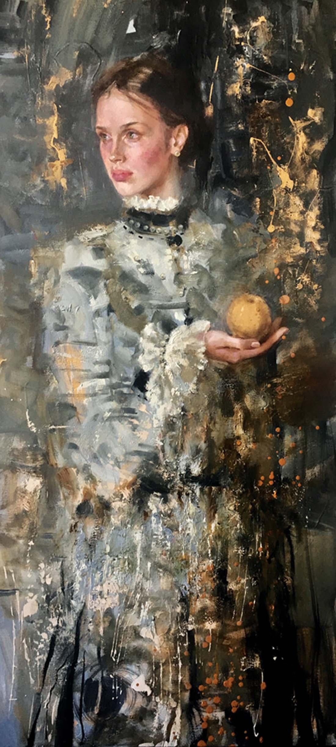 Irene Sheri Figurative Painting - Golden Apple