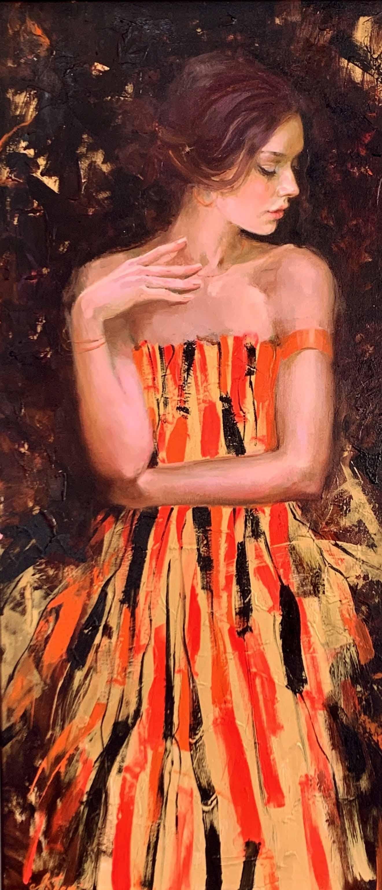 Irene Sheri Orange Dress For Sale at 1stDibs orange dress painting