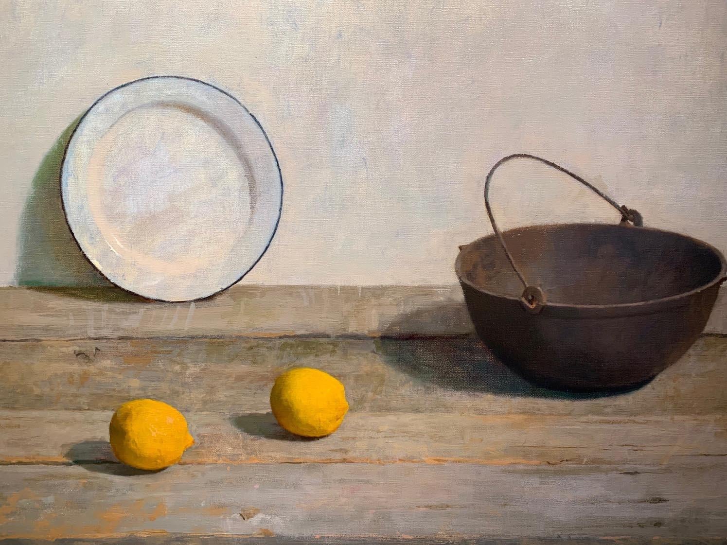 Lemons - American Realist Painting by Martin Dimitrov