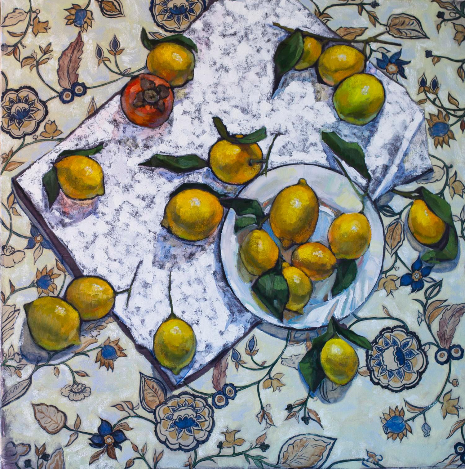 Alina Sharovskaya Figurative Painting - Lemons