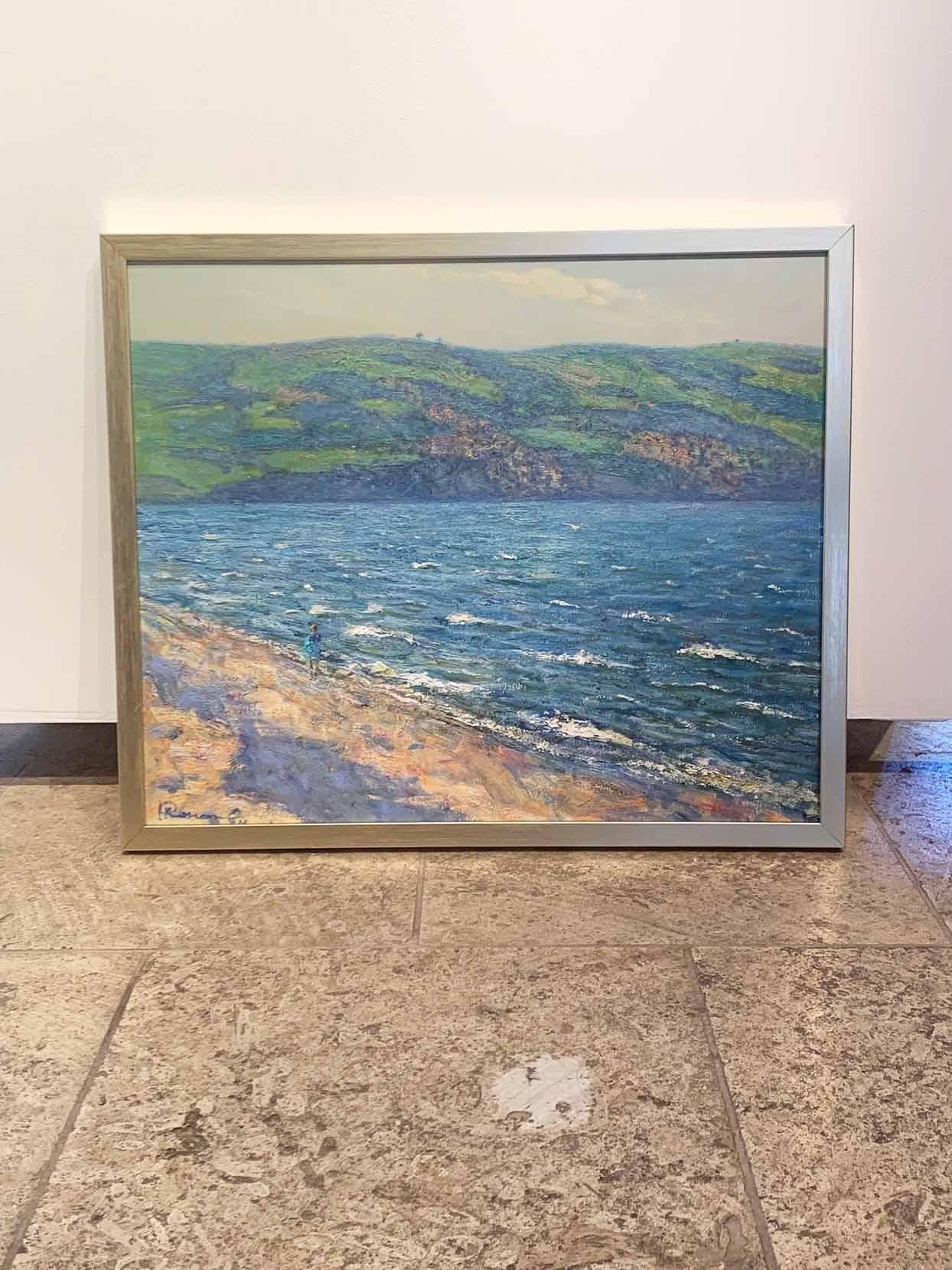 Spaziergang an der Küste – Painting von Roman Konstantinov