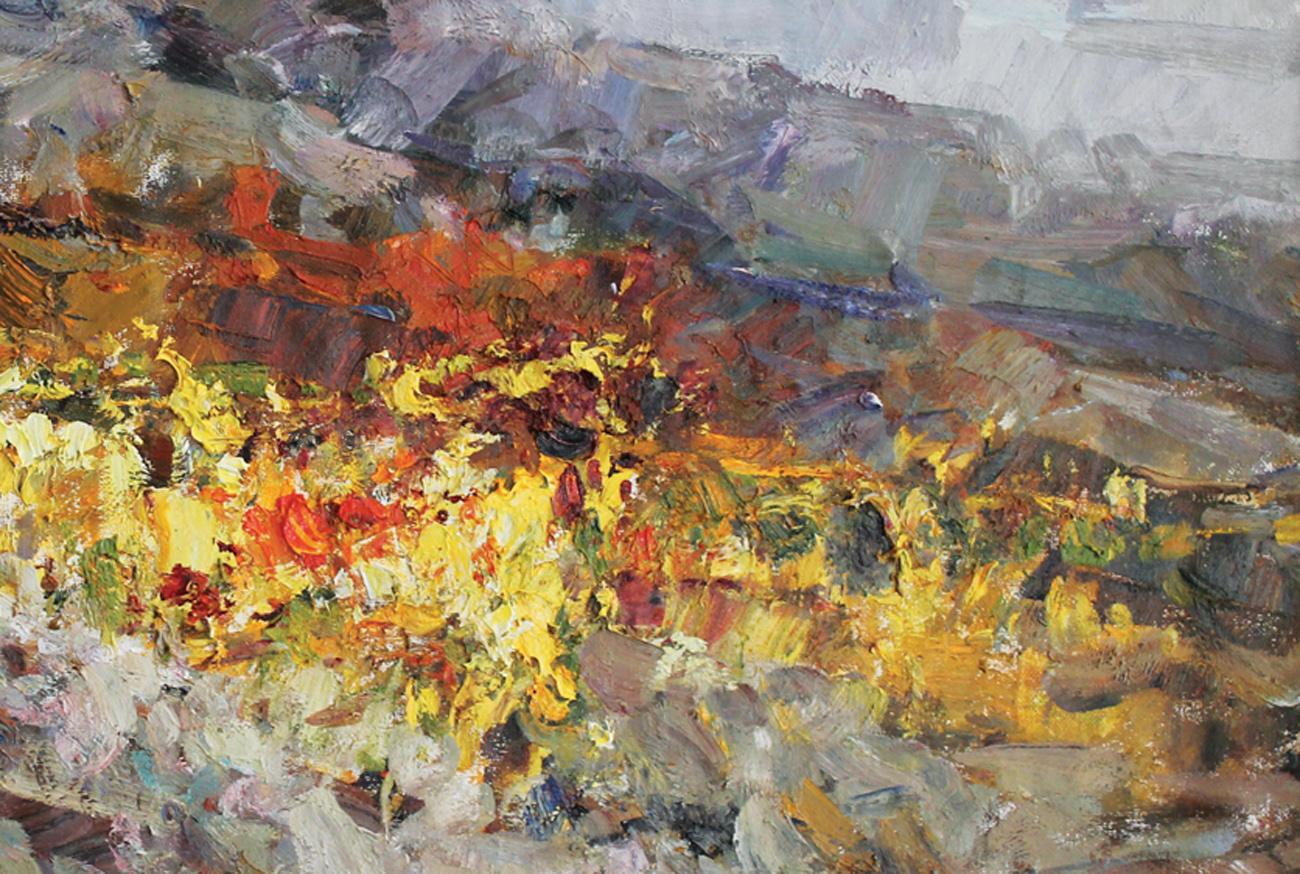 Autumn Vineyard - Painting by Andrey Inozemtsev