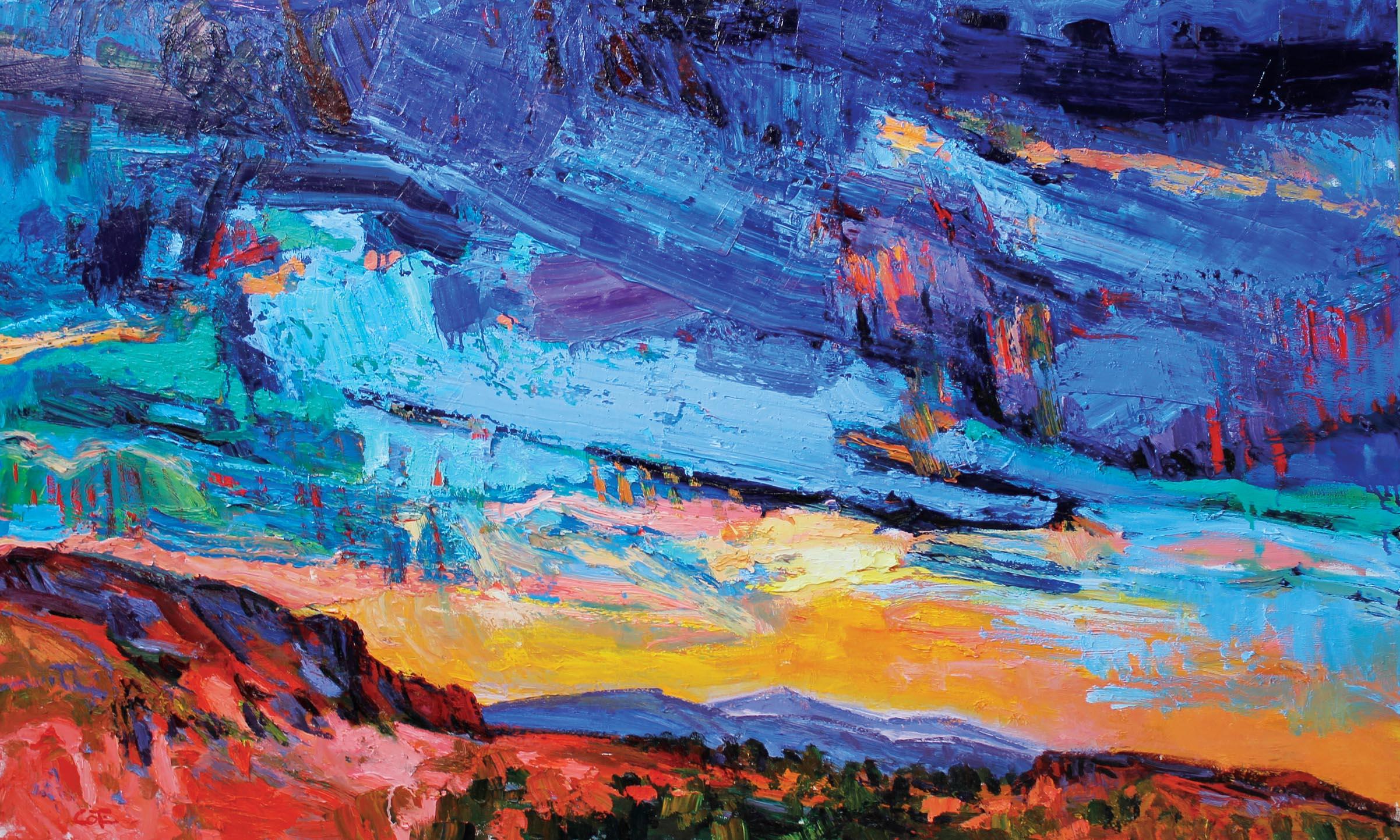 Brian Cote Landscape Painting - Berlioz Blue