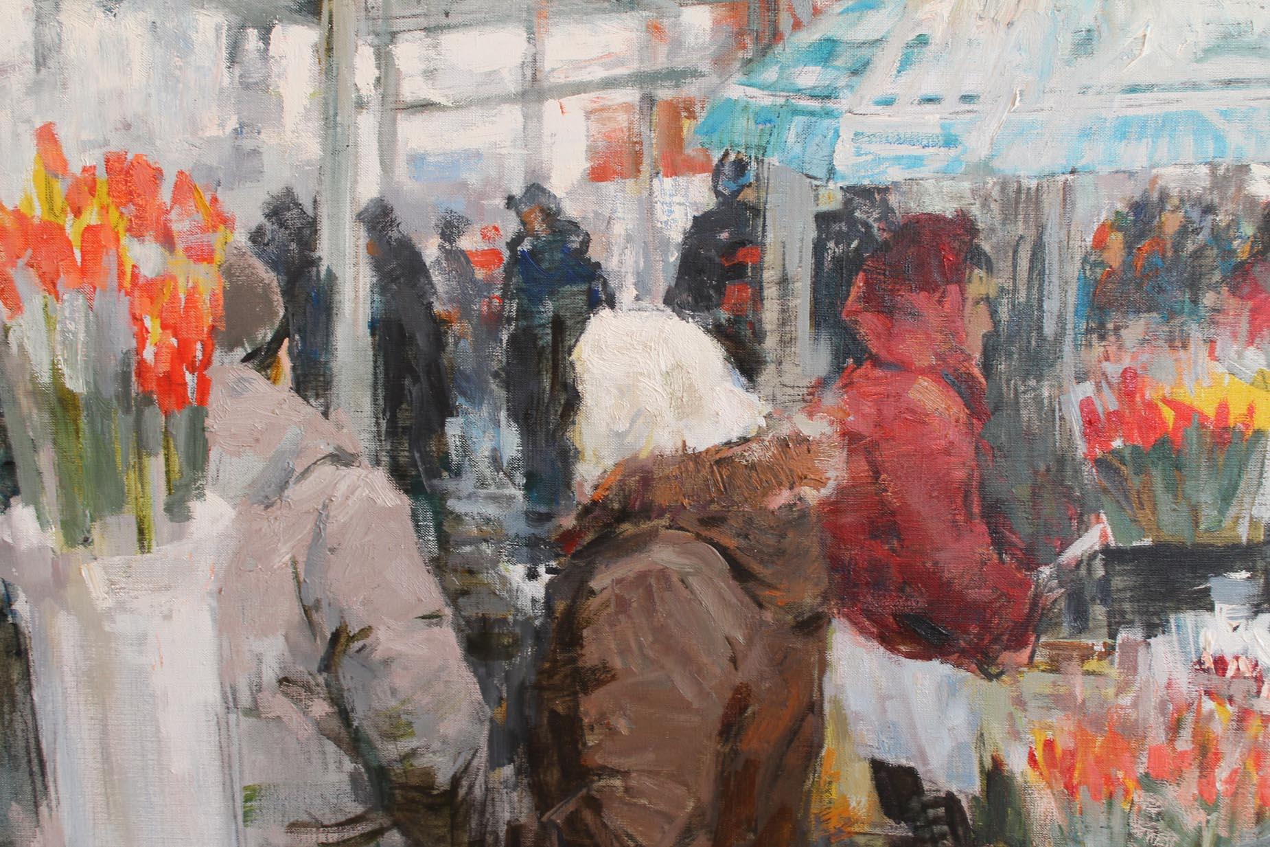Flower Sellers - Impressionist Painting by Vladimir Kovalov
