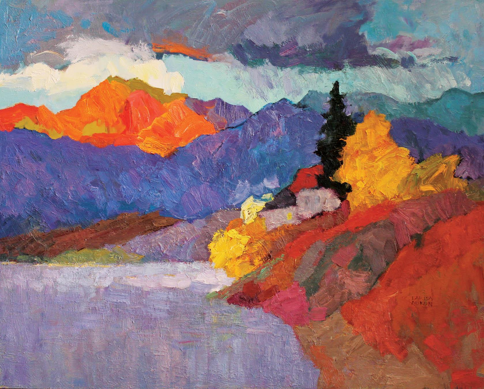 Larisa Aukon Landscape Painting - Highlights