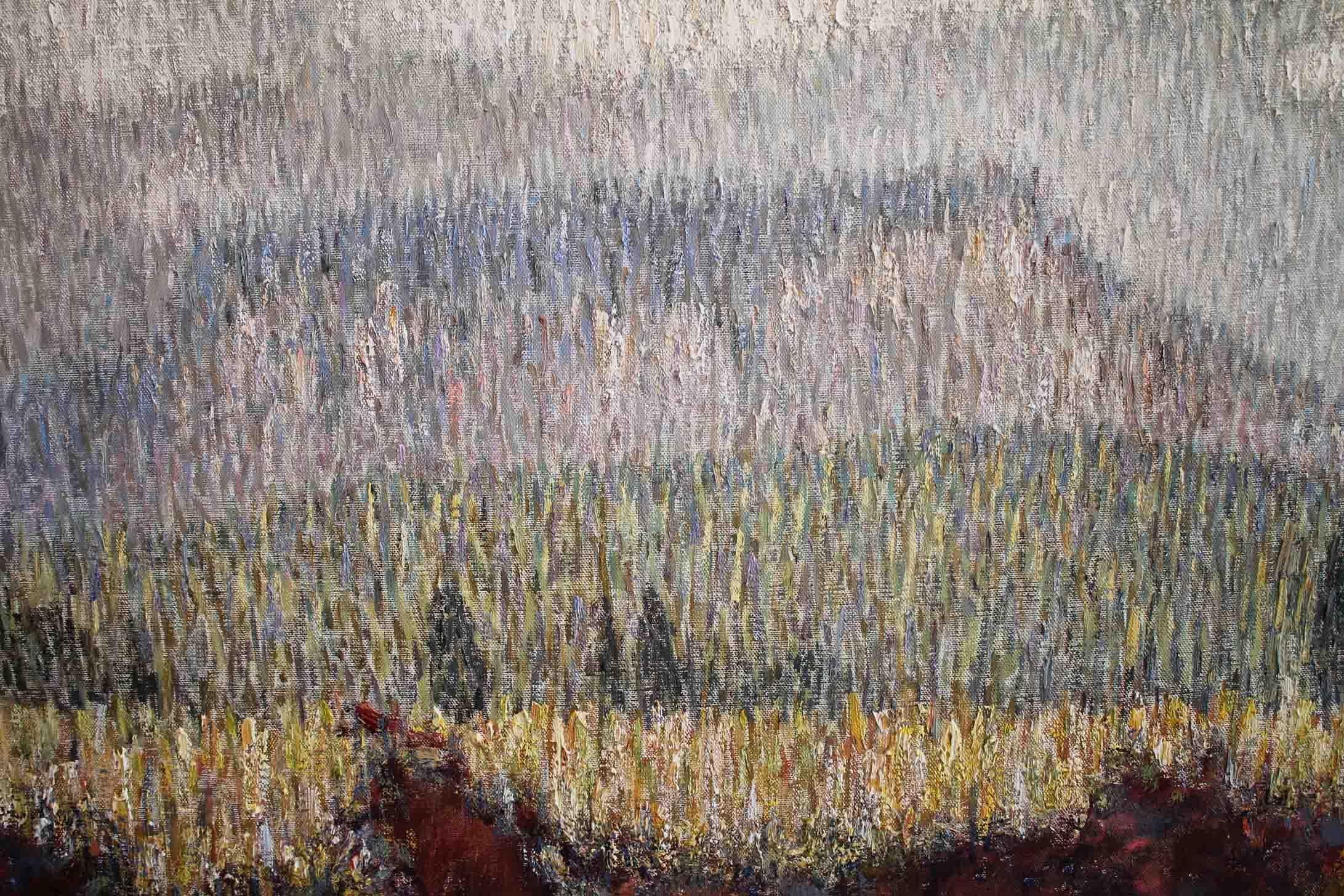 Auburn Vine - Gray Landscape Painting by Roman Konstantinov