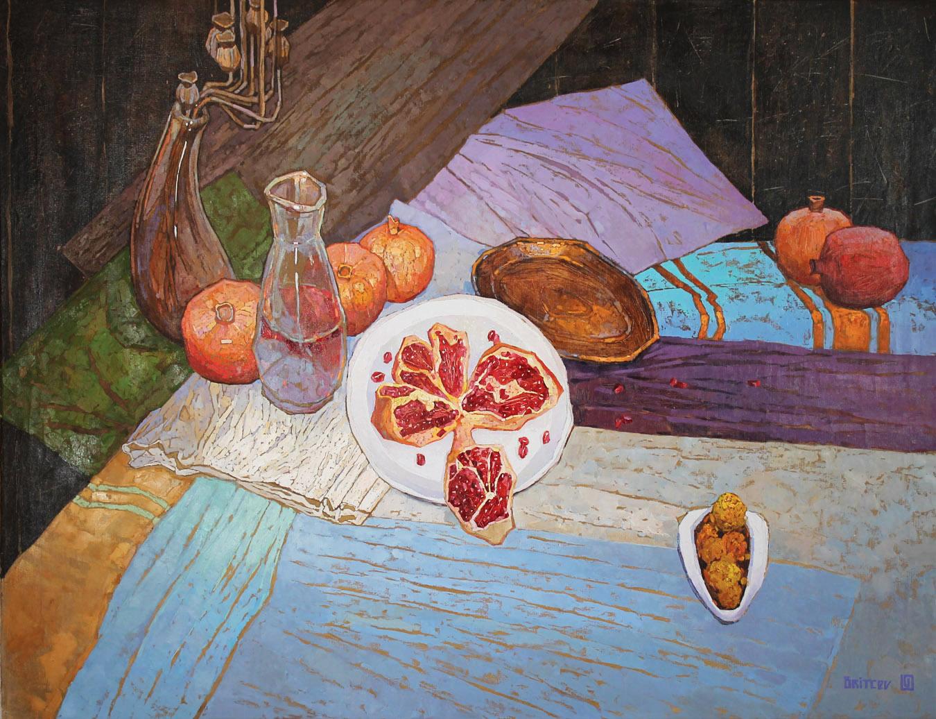 Alexander Britsev Still-Life Painting - Pomegranate Juice