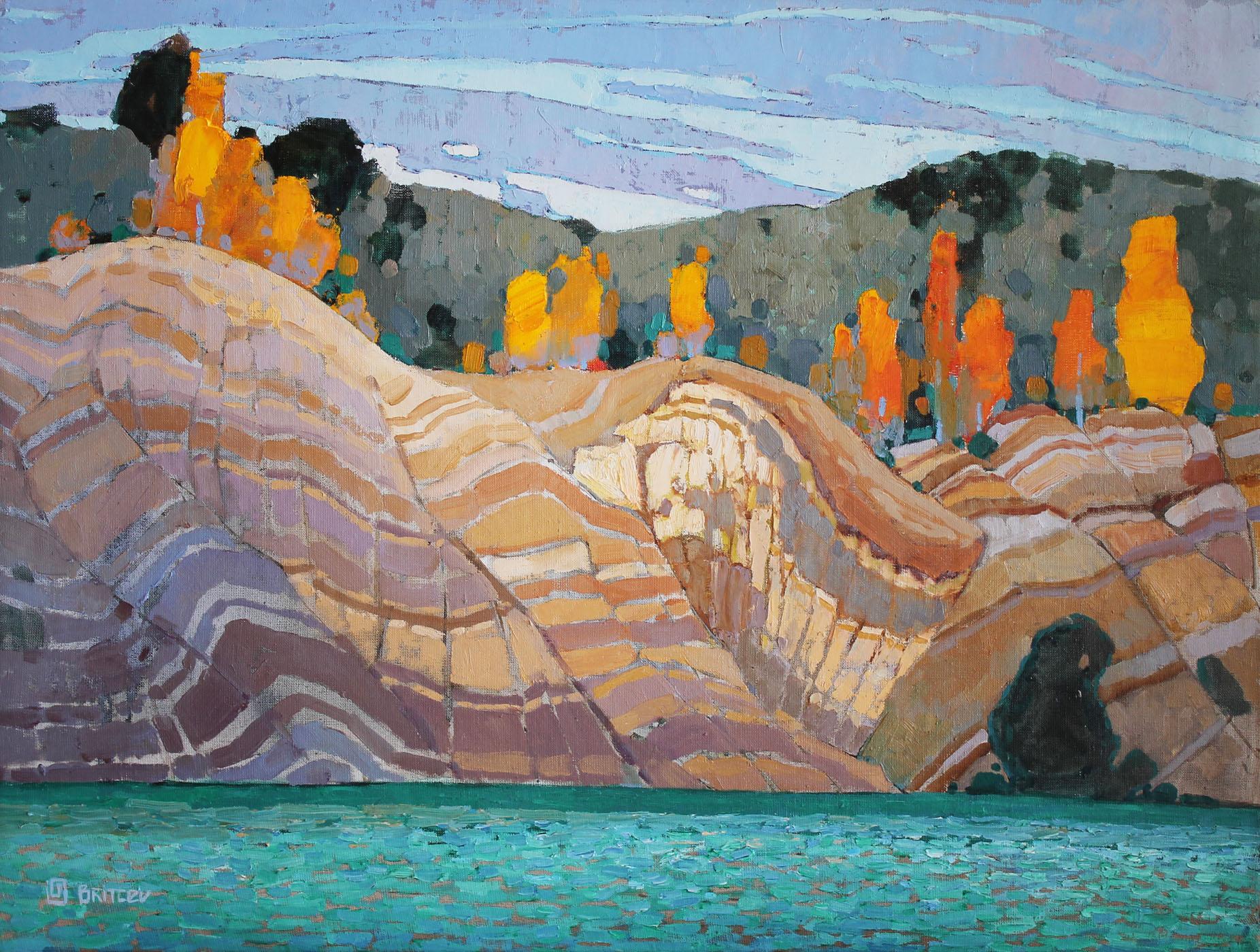 Alexander Britsev Landscape Painting - Coal Quarry