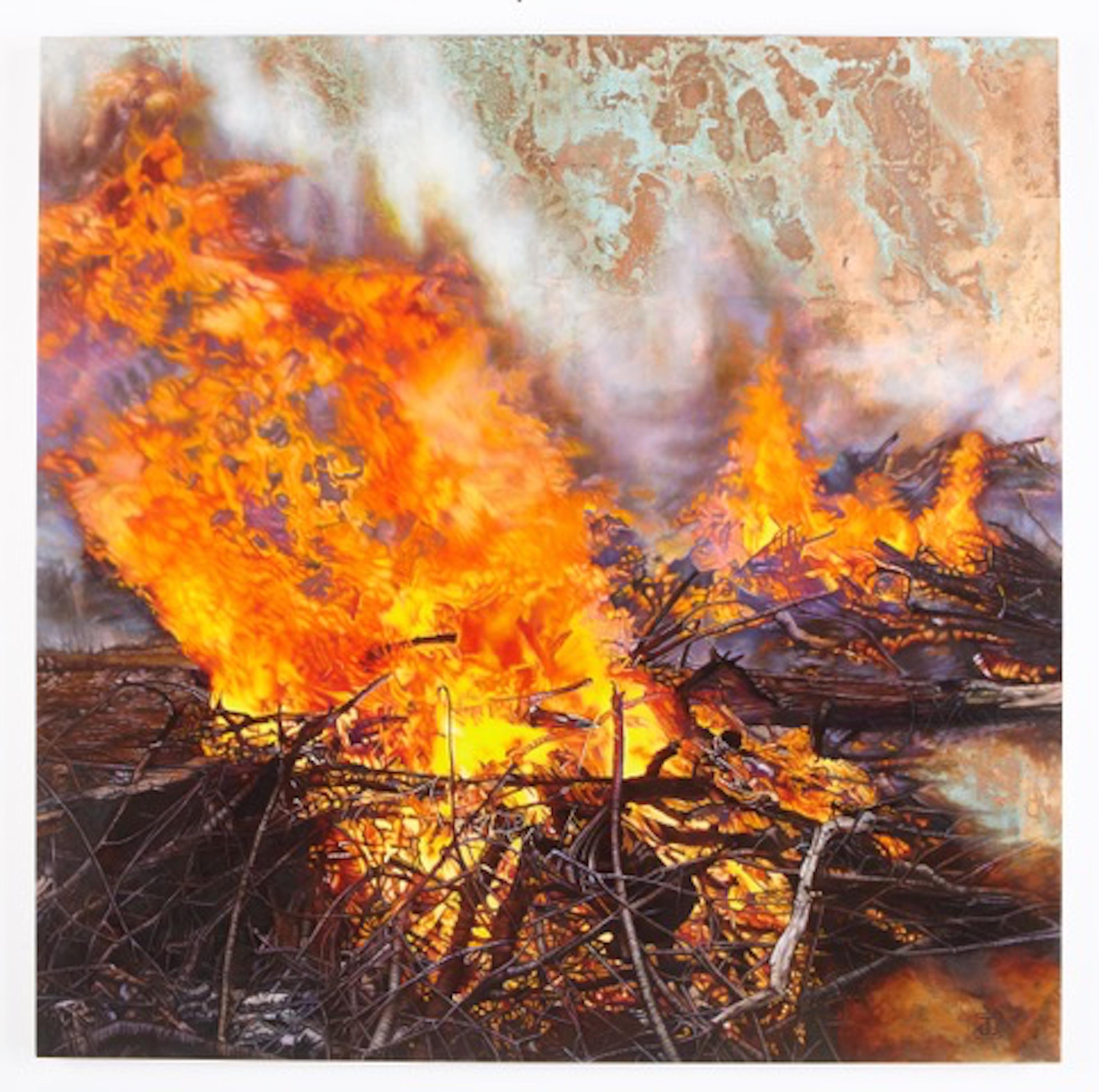 John Deom Still-Life Painting - Fire III