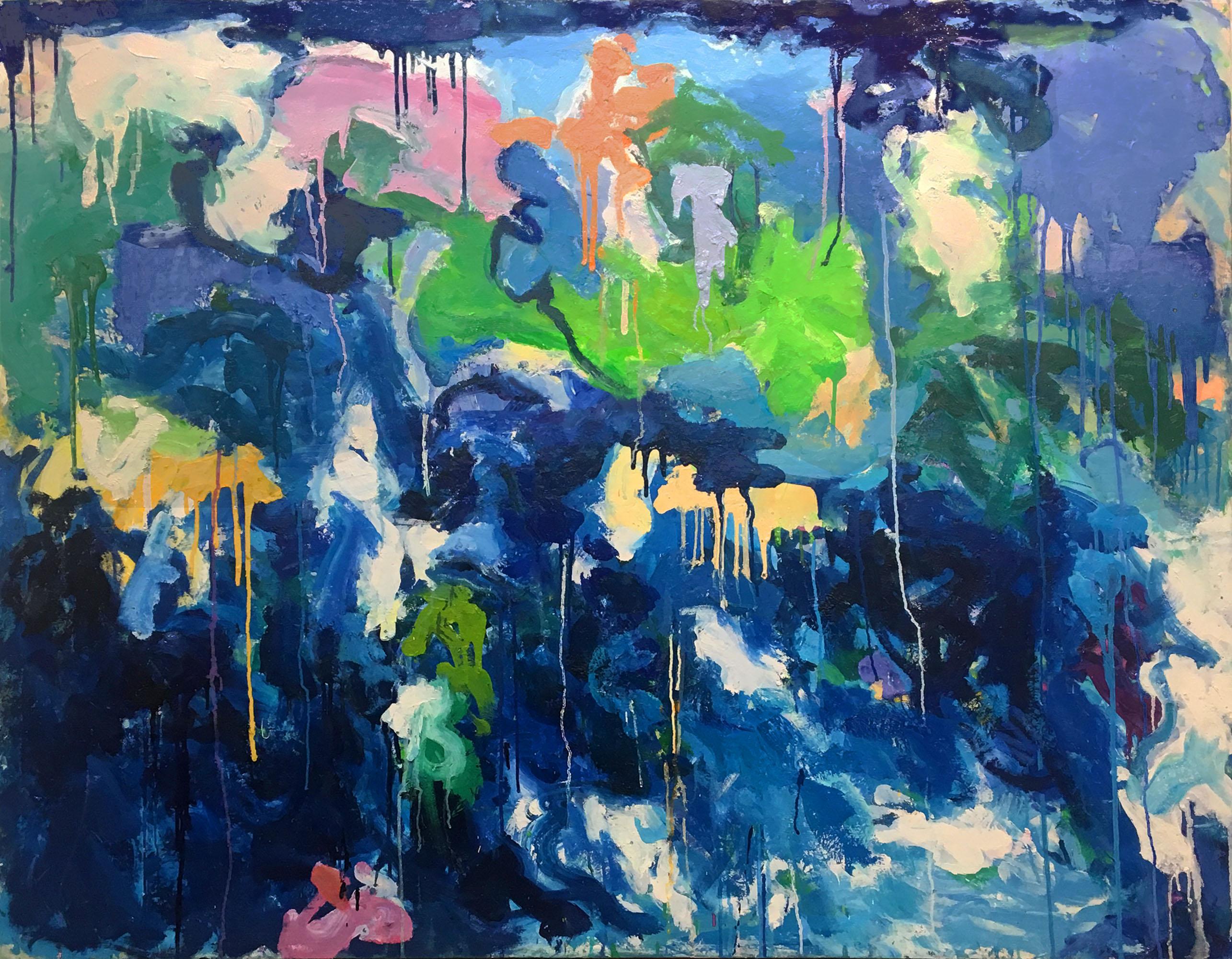 Judith Goldsmith Abstract Painting - Under Sea II