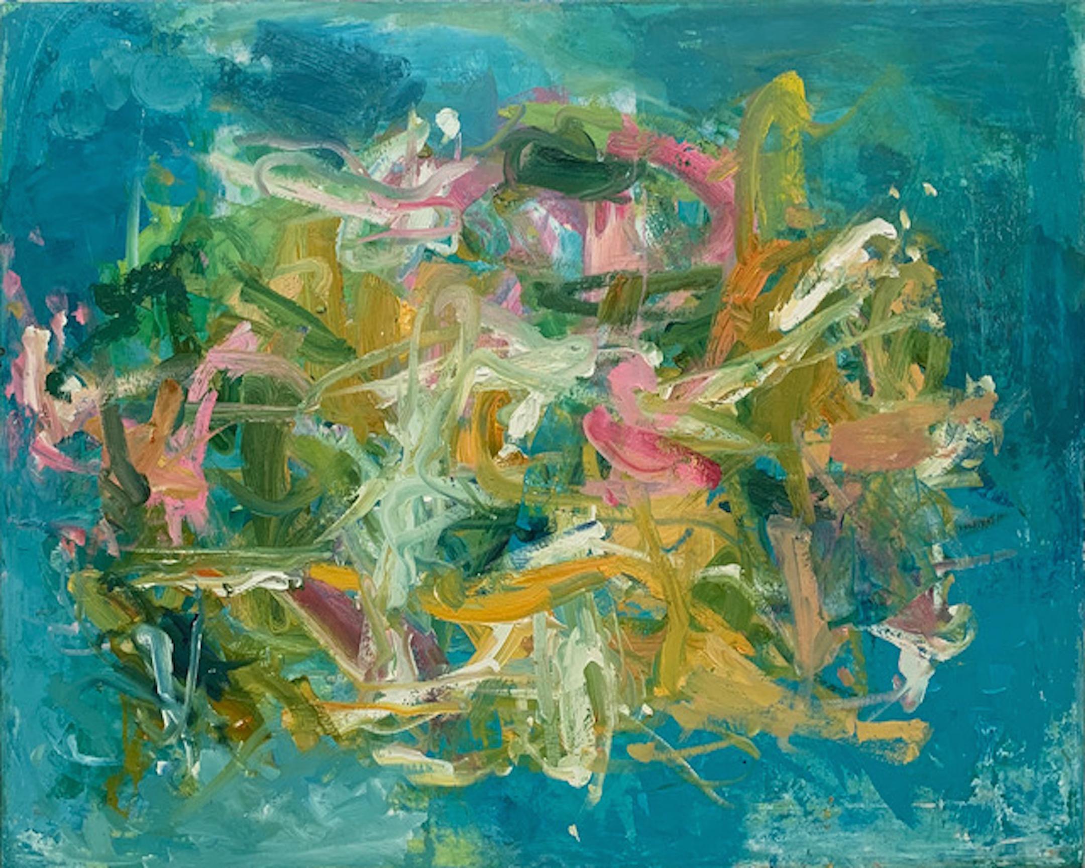 Judith Goldsmith Abstract Painting - Under Sea (Coral Reef) II