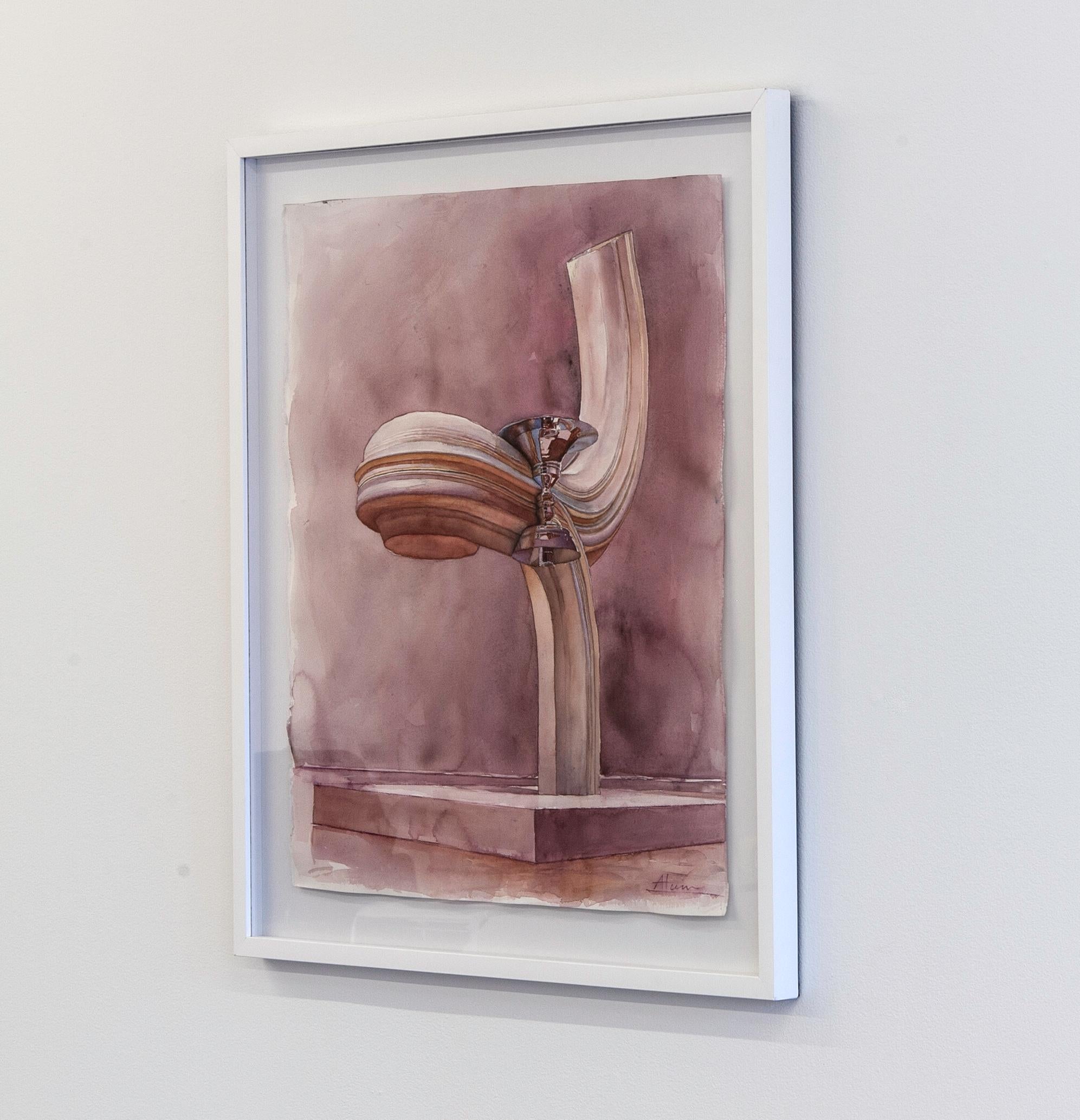 Originale acquerello astratto vs. Pittura figurativa dell'artista cubano Alain Pino in vendita 1