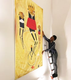 Juan Carlos' 'Boy King' - Large Format Original Oil Painting
