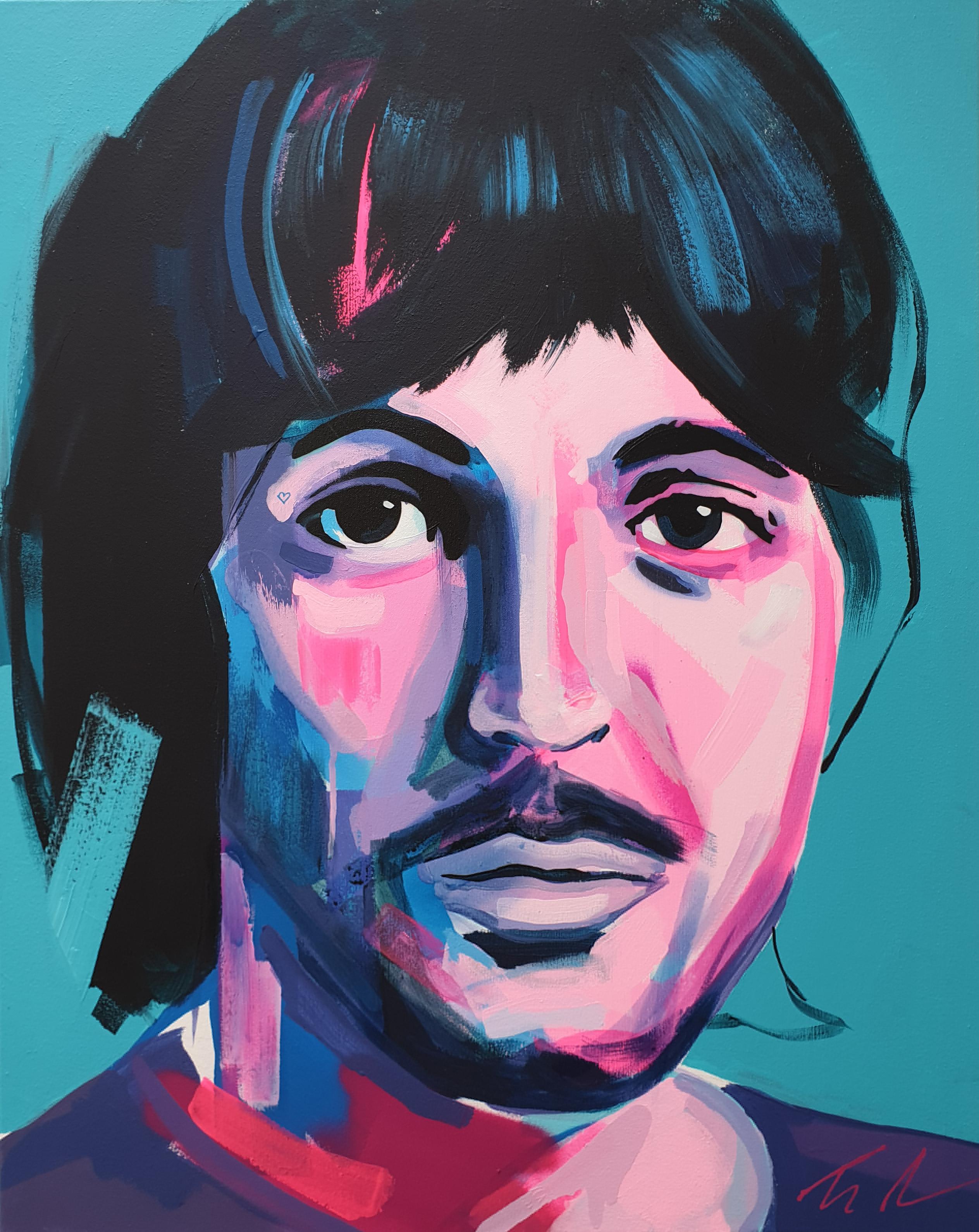 Tim Fowler Portrait Painting - Paul - Paul McCartney, The Beatles, Pop Art, Acrylic, Enamel Gloss, Canvas, Art