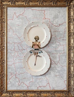 DRIVING ME CRAZY - Vintage Plates, Ceramic Art, Maps, Vintage Frame, Modern Art