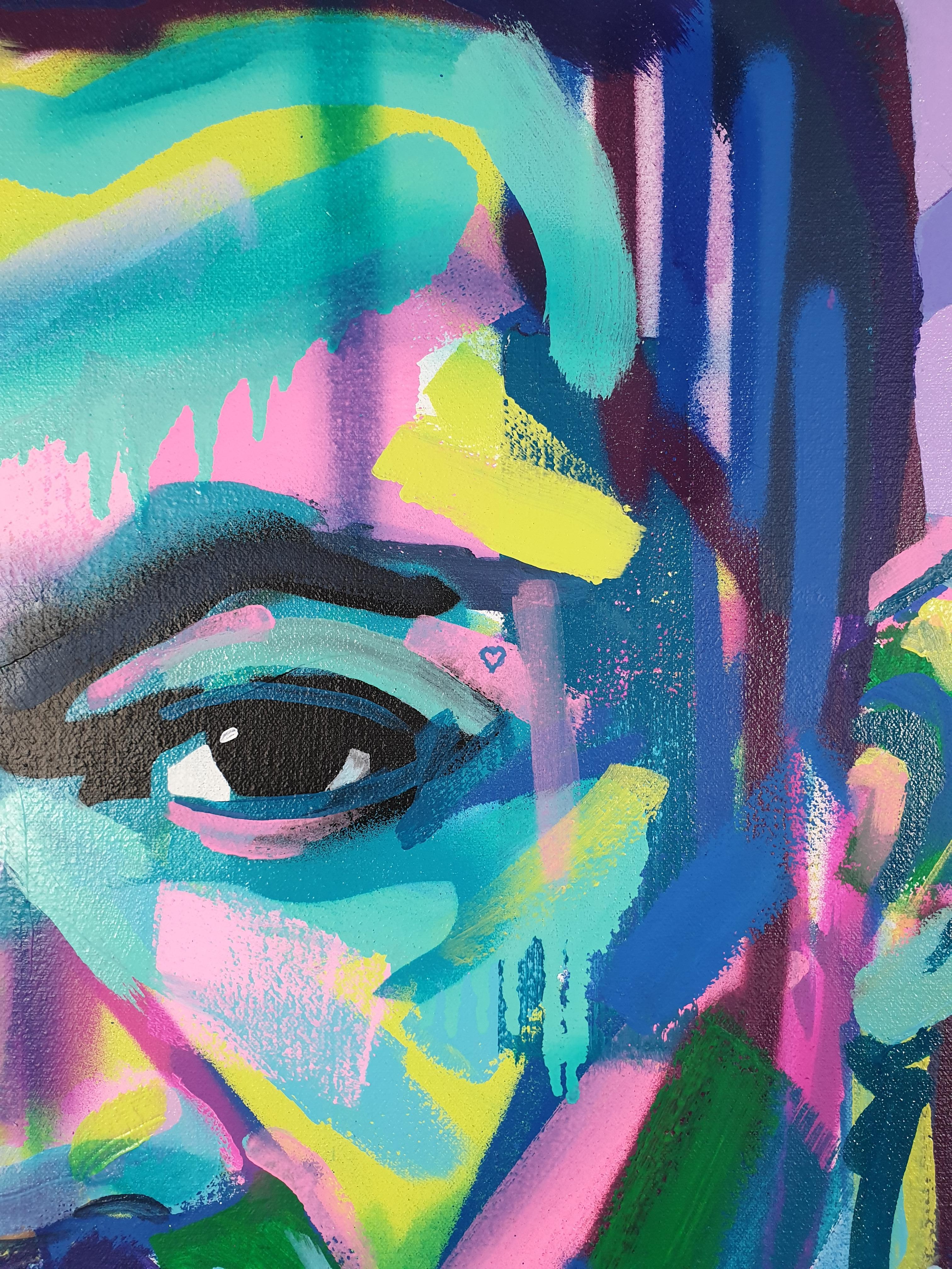 Martin Luther King Jr - Pop Art, Acrylic, Enamel Gloss, Canvas, Activist, Icon - Painting by Tim Fowler