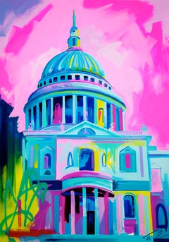 St Pauls Cathedral - Acrylic, Modern Art, Contemporary Art, London, Landmark