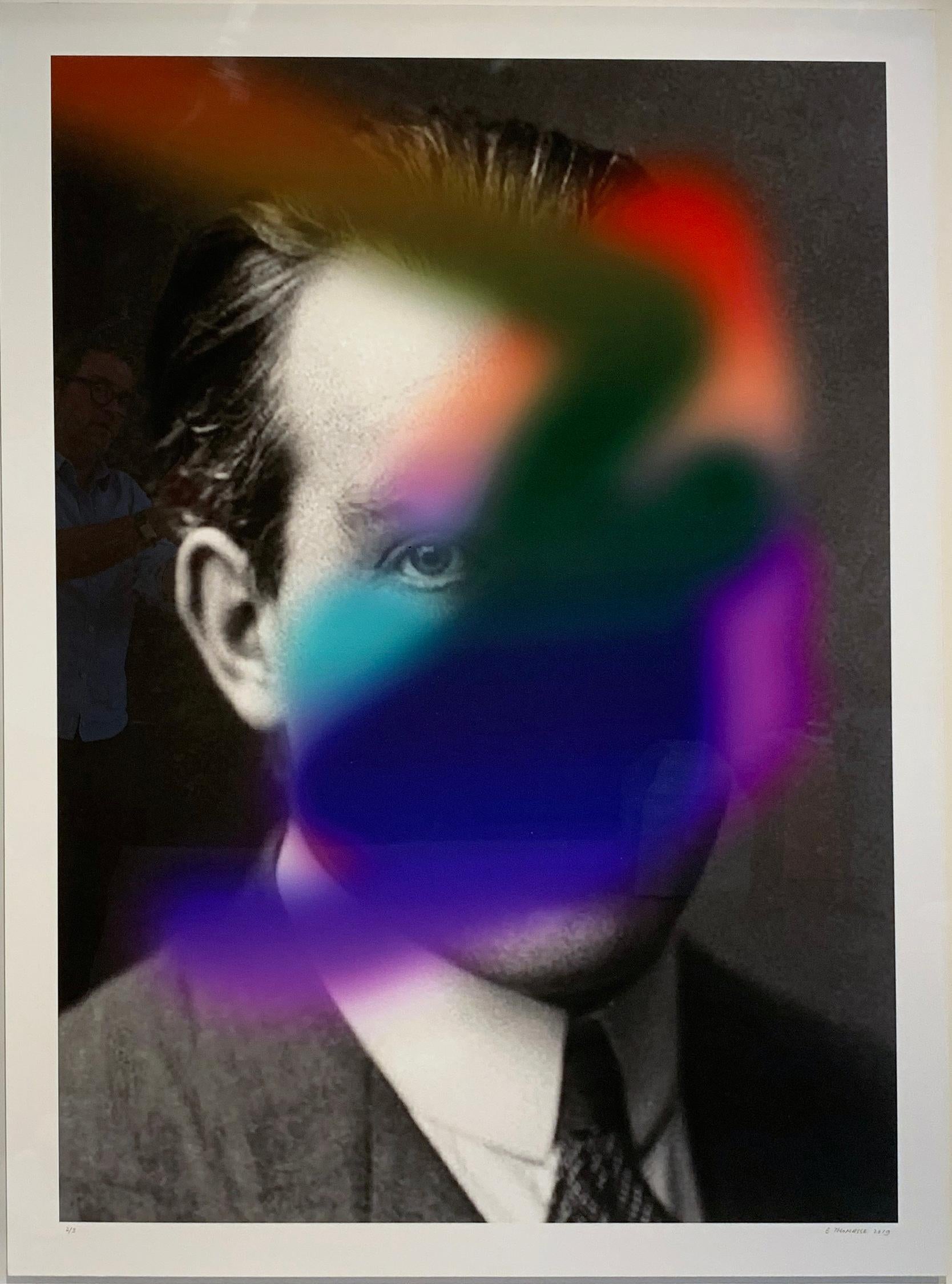 Art by the Dutch artist Erwin Thomasse (1972) was recently featered in an exhibition at and bought by the Van Abbemuseum. 

This piece is one of the series Aura / Nobel prize winners; title Niels Bohr. Niels Bohr (1885-1962) is a Danish physicist