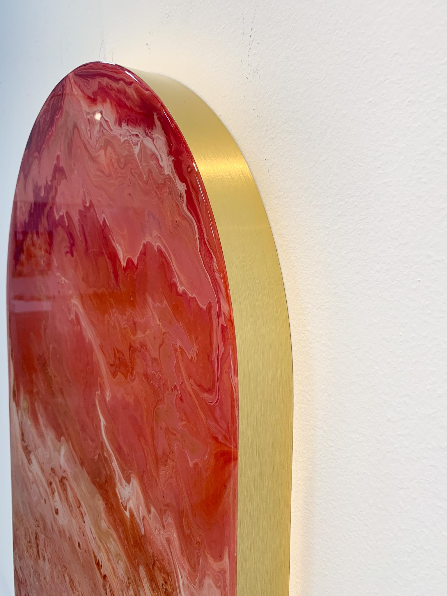 Object oval pil, epoxy by Corine van Voorbergen For Sale 1