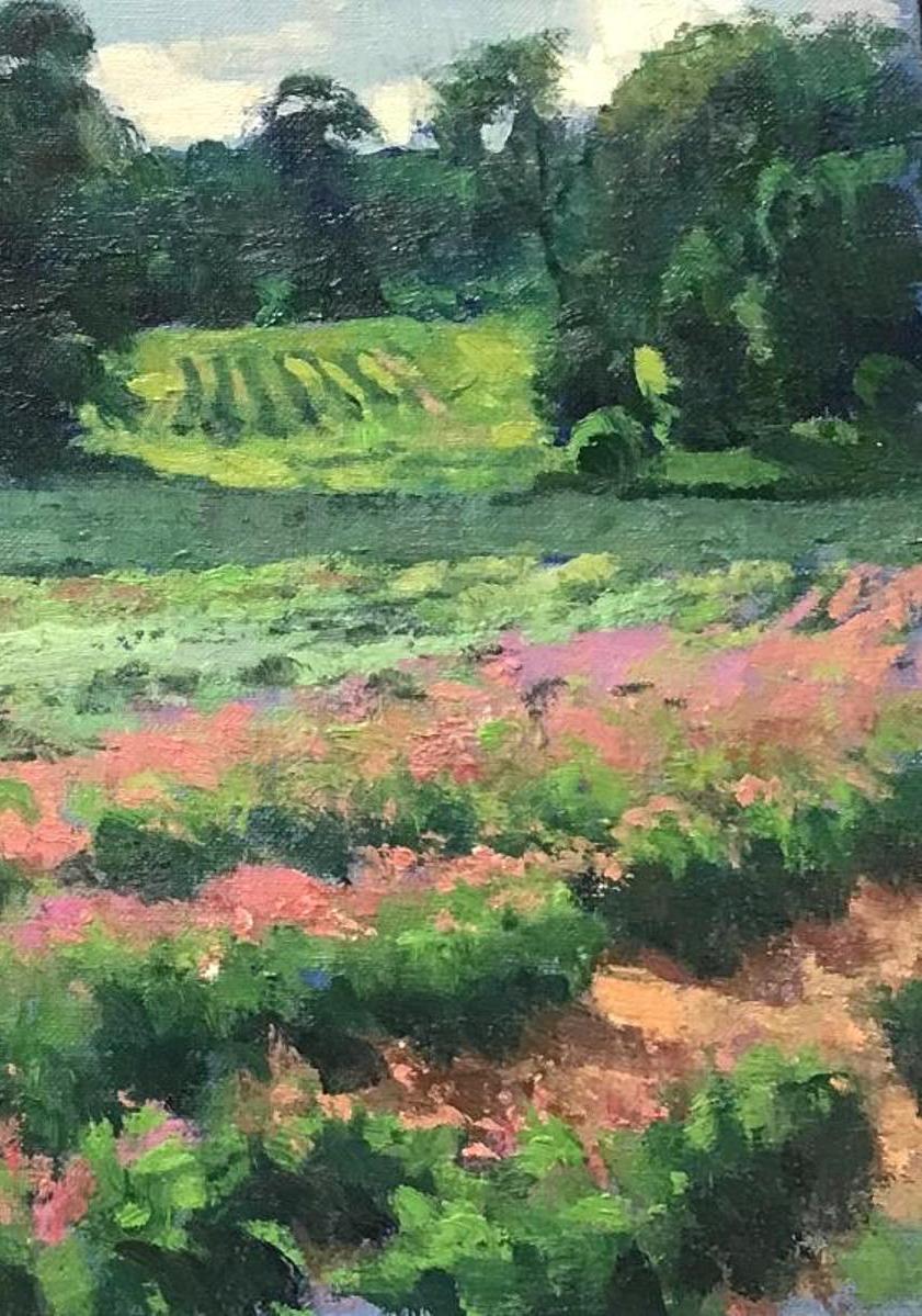 Floral Landscape Flower Fields II Impressionistic Oil Painting by Michael Budden 2