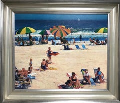 Ocean Beach Seascape Oil Painting Beach Composition by Michael Budden