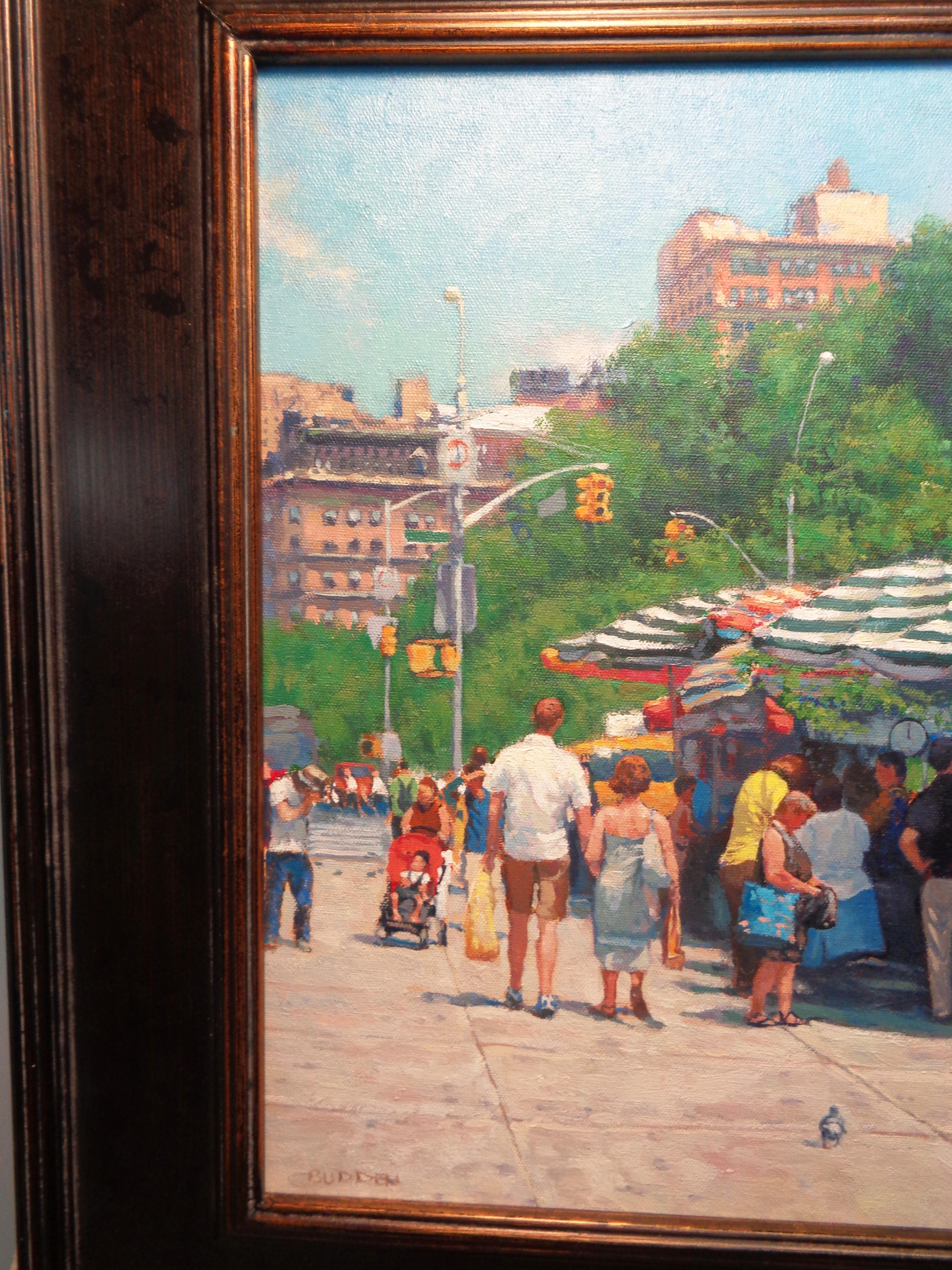  New York City Landscape Oil Painting of Union Square by Michael Budden 1