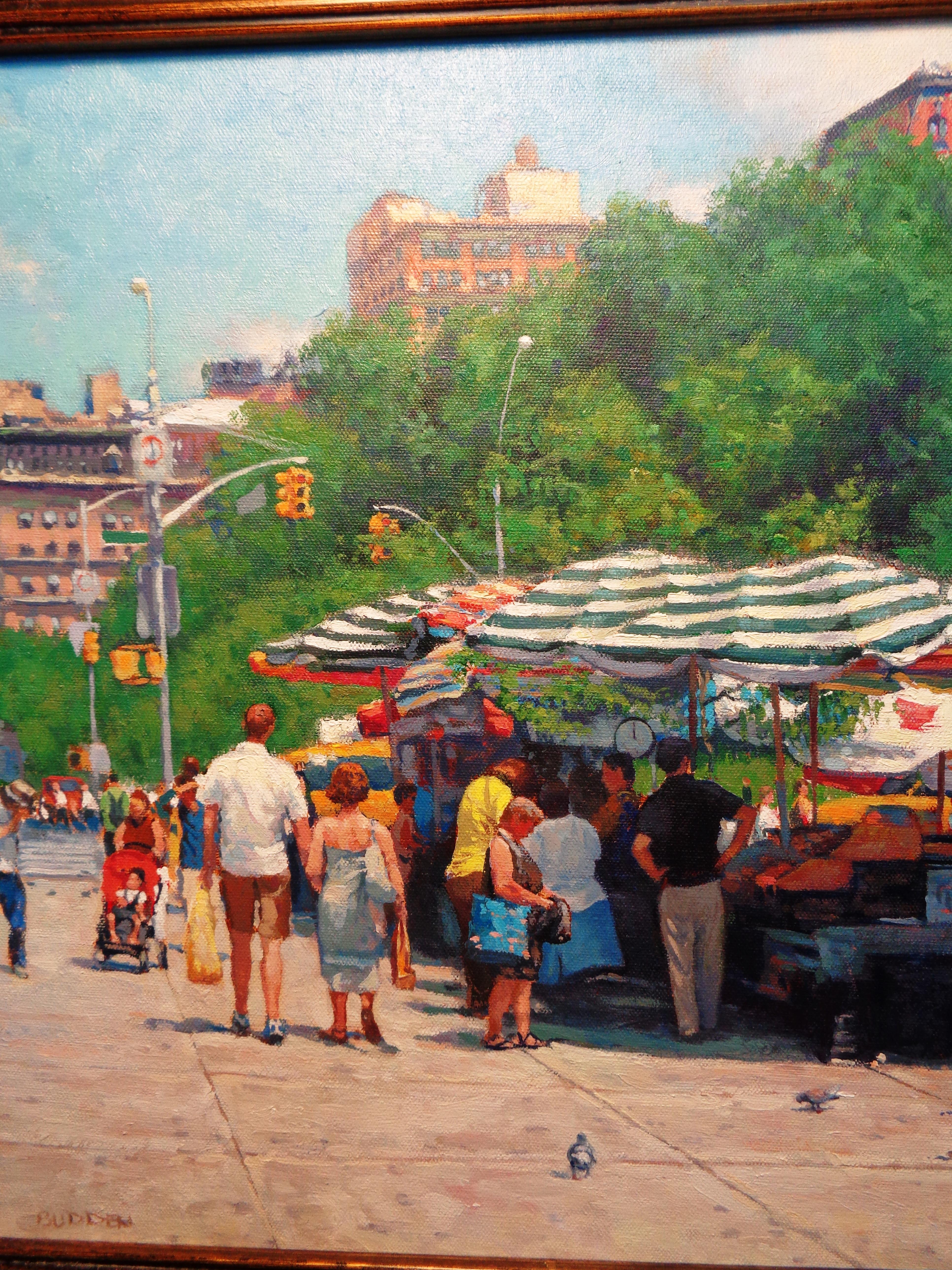  New York City Landscape Oil Painting of Union Square by Michael Budden 2