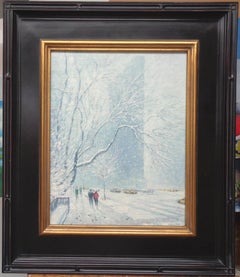  Flatiron Winter, Contemporary NYC Landscape Oil Painting by Michael Budden