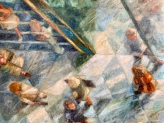 Tom Davison "Morning Rush", Oil on board