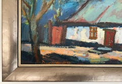 "Village House" by Gyula Dudas, oil on board