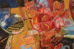 Fran Watson "Some Grass Lies Pink", contemporary large acrylic on canvas