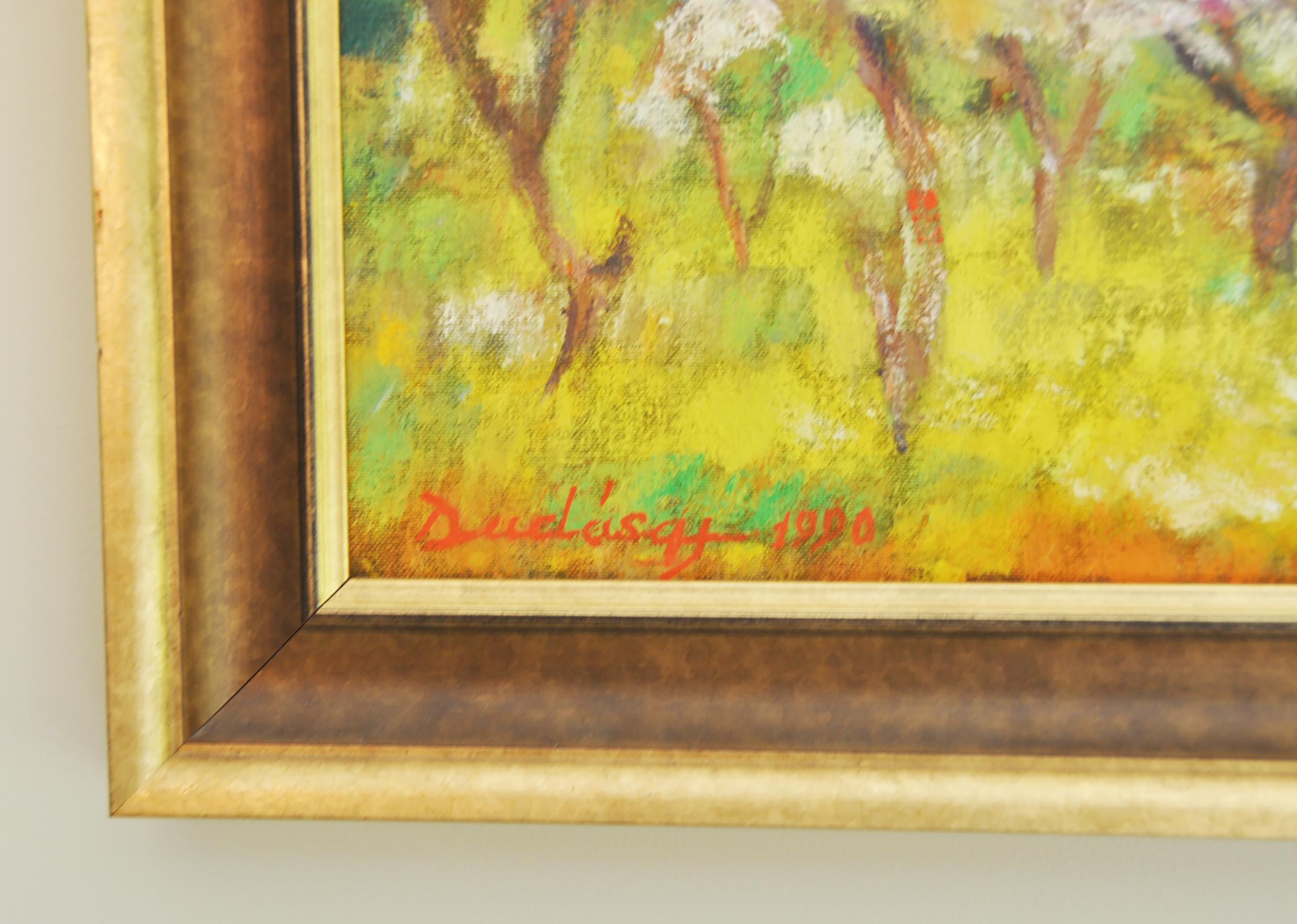 « Orchard in Bloom » par Gyula Dudas, huile sur toile en vente 2