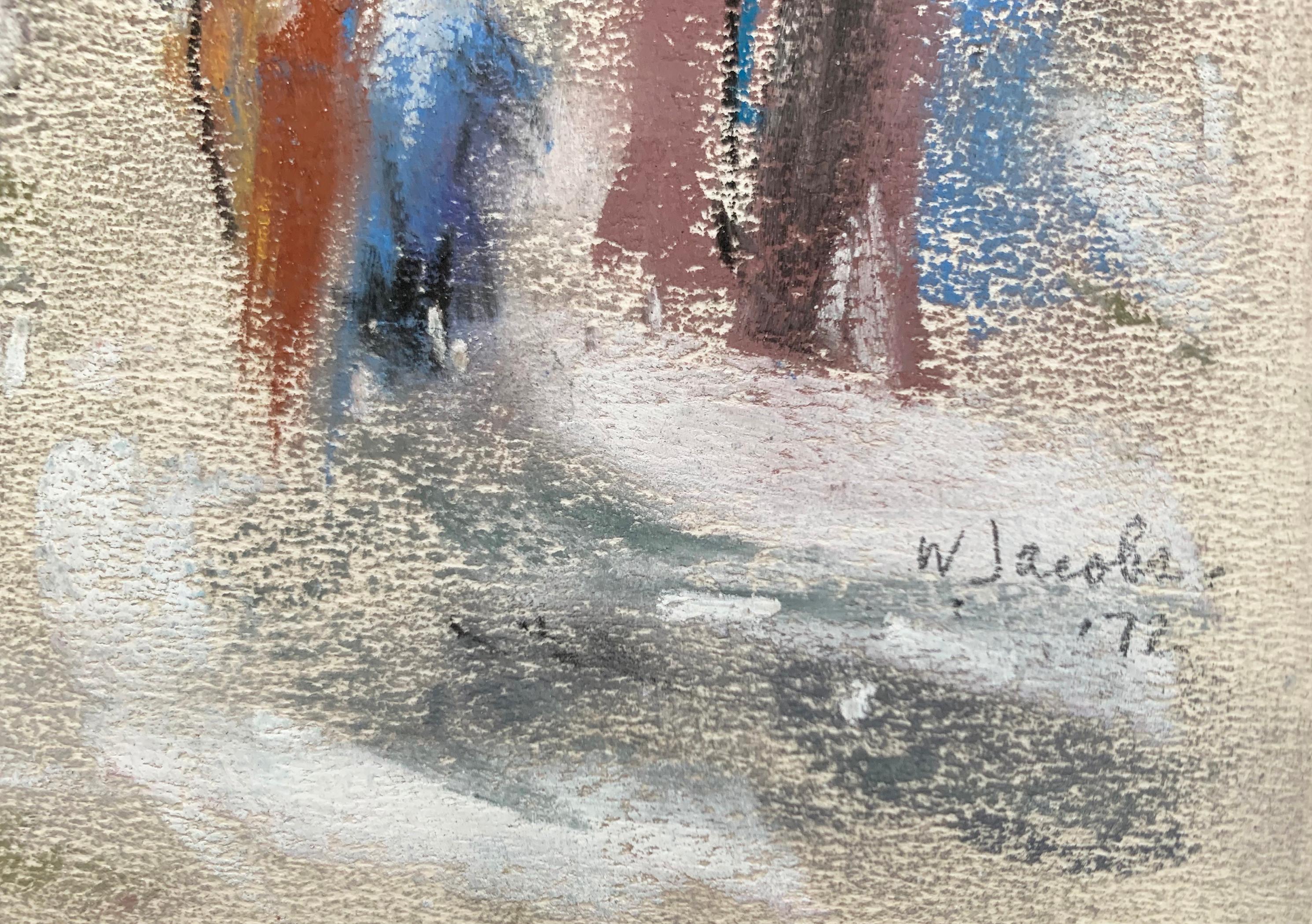 « A Stroll in the Park », pastel original sur papier de William Jacobs en vente 1