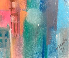 William Jacobs "Sailboats in Harbor", original pastel on paper