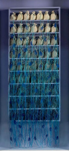 "Sea Flight Dust III" by Rosamond Berg, original mixed media box