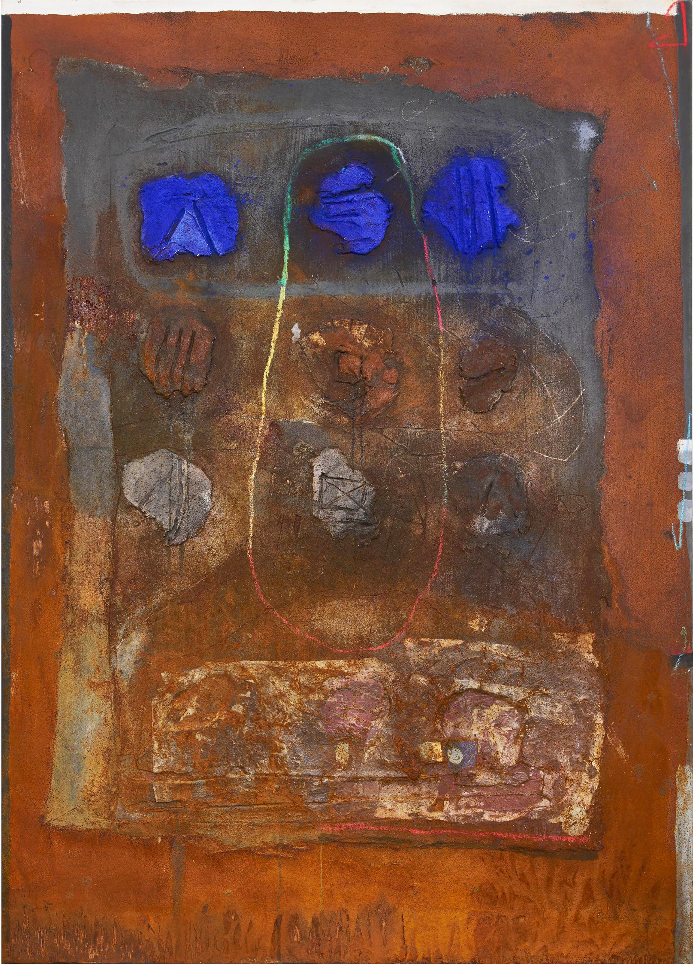 Rolf Hegetusch "The Nine Seals", mixed media on canvas