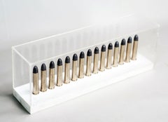 Jason Clay Lewis "Murdered Rappers", inscribed bullets in acrylic case sculpture
