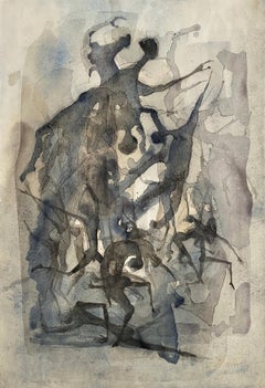 Benoît Gilsoul "The Cruelties of Life", original watercolor & charcoal on paper