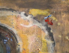 Benoît Gilsoul "The Raped Space", original watercolor & oil on paper