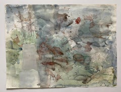 Benoît Gilsoul "Seabed", original watercolor & graphite on paper