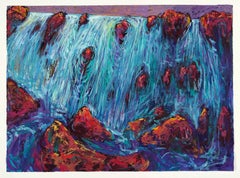 Robert Schaberl "Blue Mountains" (1987), original acrylic on paper