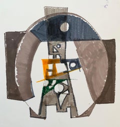 Benoît Gilsoul, "Untitled" original felt pen drawing on Fabriano cotton paper