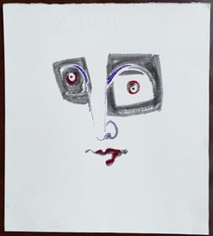 Benoît Gilsoul, "Untitled" original felt pen drawing on Fabriano cotton paper