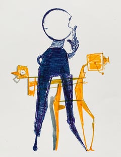 Benot Gilsoul, « Silver on ... », dessin au stylo en feutre sur papier de coton Fabriano