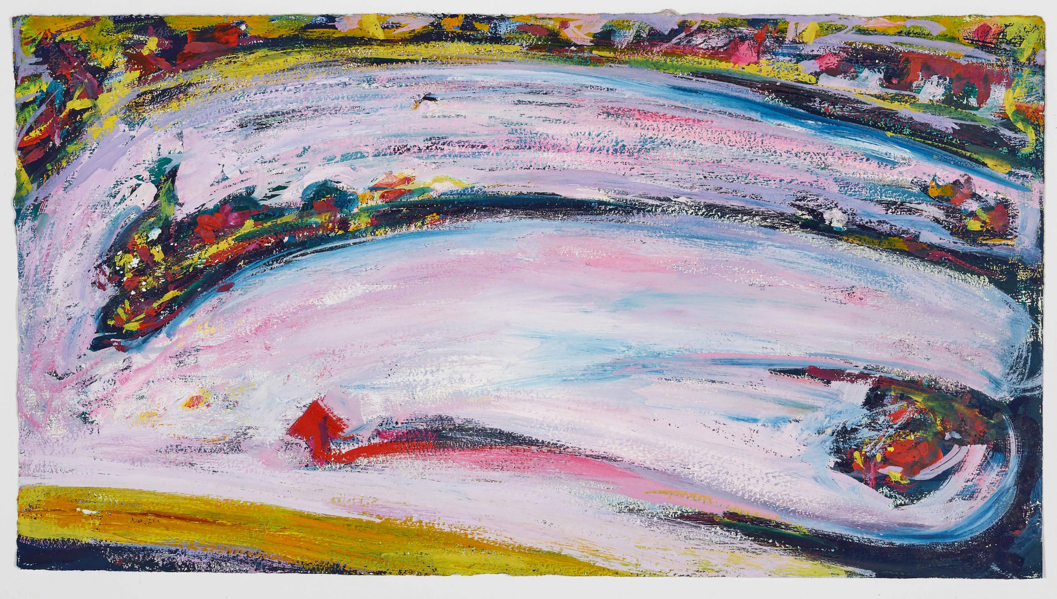 Robert Schaberl „Landscape“ (1988), Original Acryl auf Papier  im Angebot 1